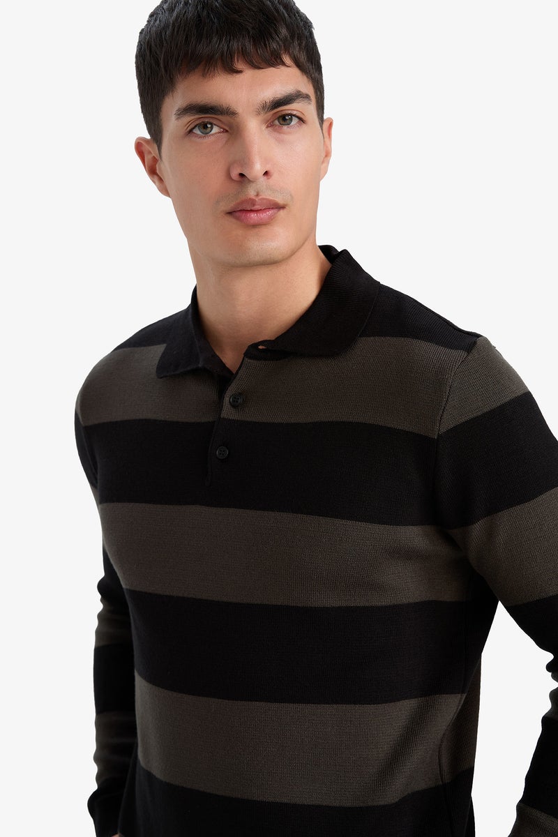 ديفاكتو بلوفر تريكو قصة عادية بياقة بولو - Image 5